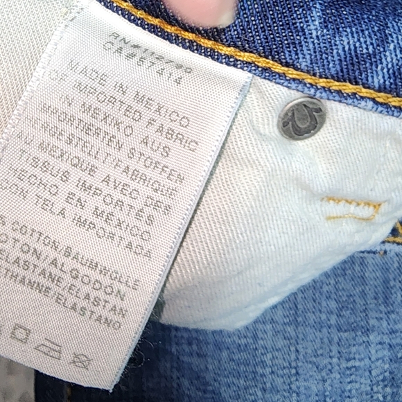 TRUE RELIGION EUC WOMEN'S SIZE 31 X 30 BILLY BLUE DENIM JEANS - Picture 6 of 11